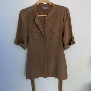 Silky button down blouse